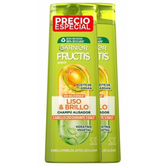 Fructis Champú Liso & Brillo Duplo 0