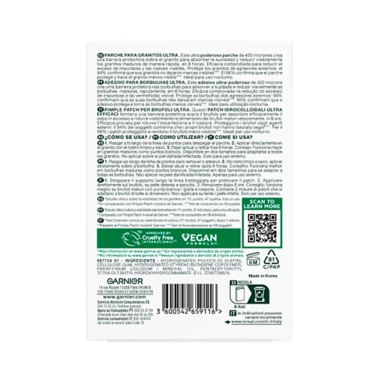 Garnier Pure Active Pimple Patch Ultra 22Ud 1