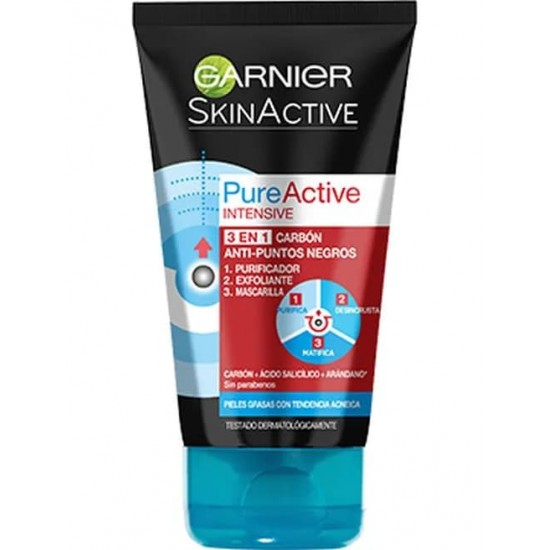 Garnier Pure Active Carbón 3 En 1 150ml 0