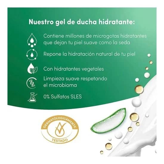 Gel de Baño Dove Hydrating Care Aloe Vera 400Ml 1