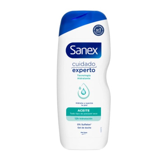 Gel de Baño Sanex Cuidado Experto Aceite 600Ml 0