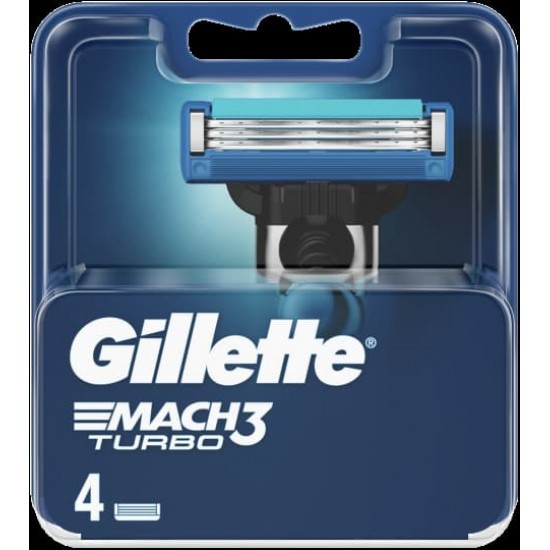 Gillette Mach3 Turbo Recambio 4 Unidades 0