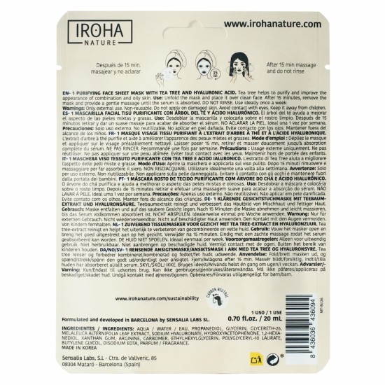 Iroha Mascarilla Árbol del Té 1UD 1