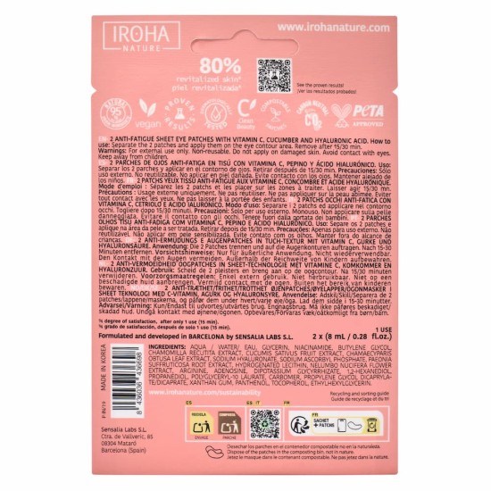 Iroha Mascarilla Contorno De Ojos Vitamina C 2UD 1