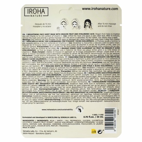 Iroha Mascarilla Pitahaya 1UD 1