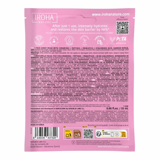 Iroha Mascarilla Reparadora Barrera Ceramidas 1