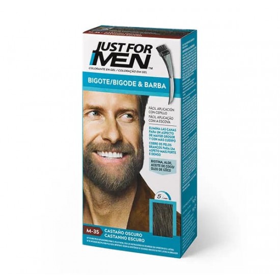 Just For Men Bigote, Barba Y Patillas M-35 Castaño Oscuro 0