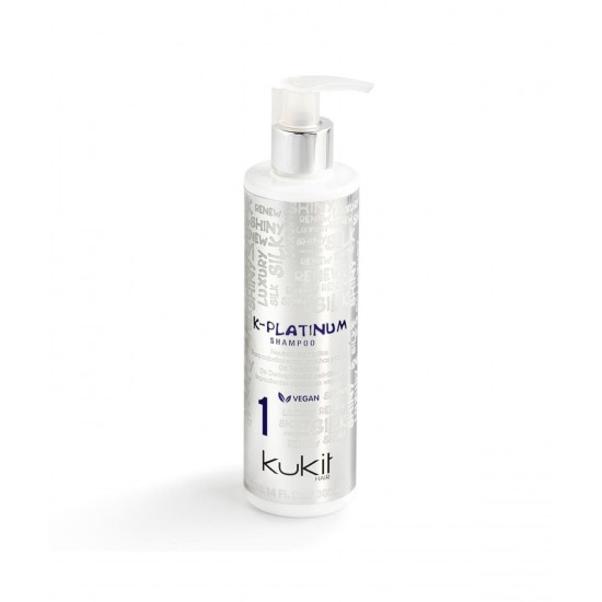 KUKIT K-Platinum Champú Matizador Anti-Amarillo para rubios, mechas y canas 300 ml 0