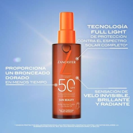Lancaster Sun Beauty Aceite Seco Spf 50 150 Ml 3