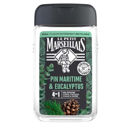 Le Petit Marseillais Men Gel de Ducha 4 en 1 Pino Marino y Eucalipto 250 ml 0