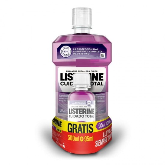 Listerine Elixir Cuidado Total 500+95 viaje 0