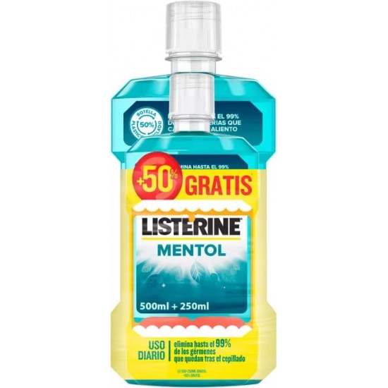 Listerine Elixir Mentol 500+250Ml 0