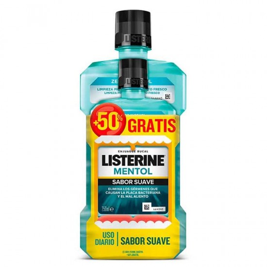 Listerine Elixir Zero Alcohol Mentol 500+250Ml 0