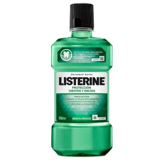 Listerine Elixir Protección Dientes Y Encías Menta Fresca 250 Ml 0