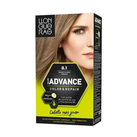 Llongueras Color Advance Profesional 8,1 Rubio Claro Ceniza 0