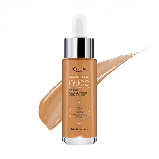 L\'oreal Maquillaje Accord Parfait Nude Serum 5-6 Medium-Tan 1