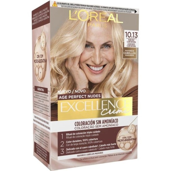 L\'Oreal Excellence Creme Age Perfect Nudes 10.13 Rubio Muy Claro 1