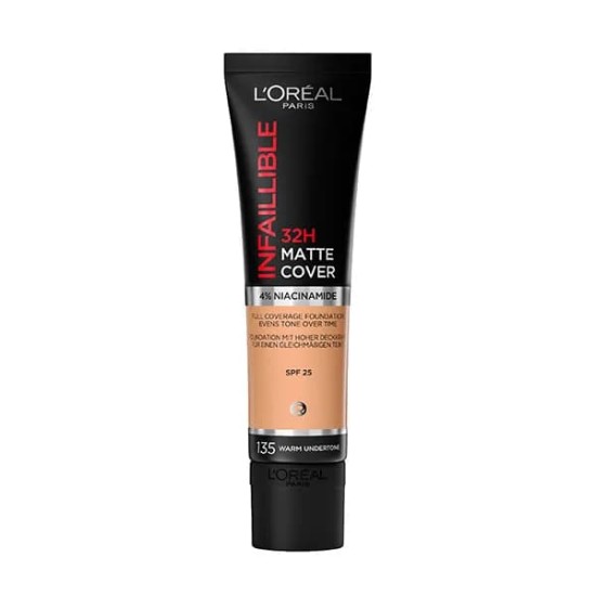 Loreal Maquillaje Infalible 32H Matte Cover 135 Vanille Éclat 0