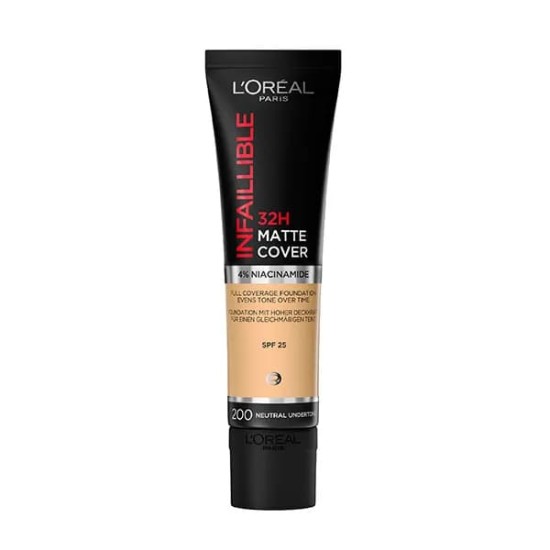 Loreal Maquillaje Infalible 32H Matte Cover 200 Sable Doré 0