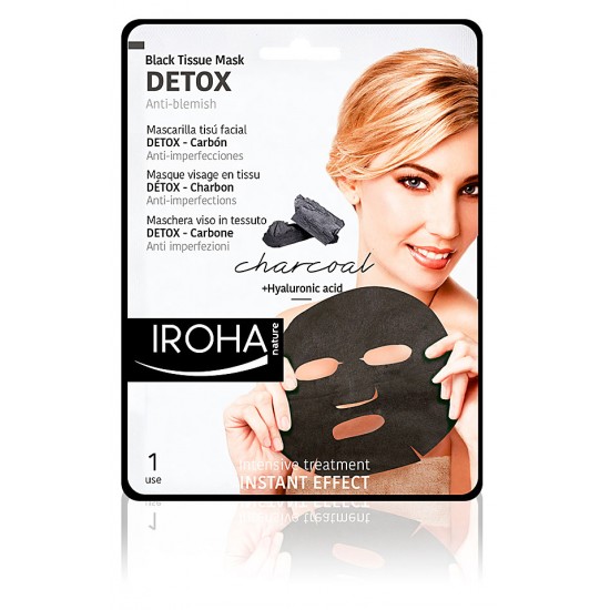 Iroha Mascarilla Detox Charcoal Black Tissue Facial 0