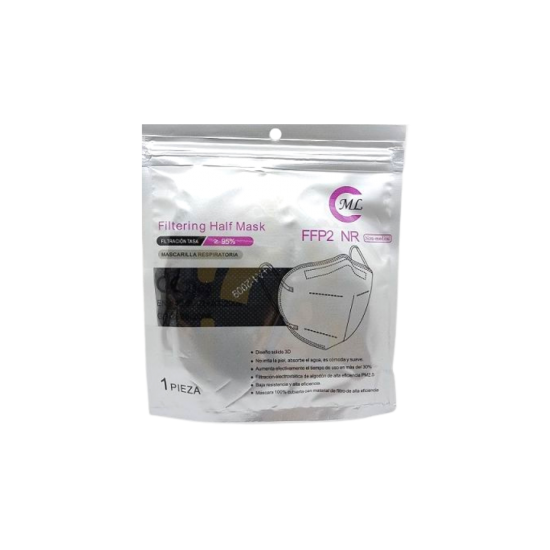 Mascarilla FFP2 Negra Envase individual caja 20 unidades 1