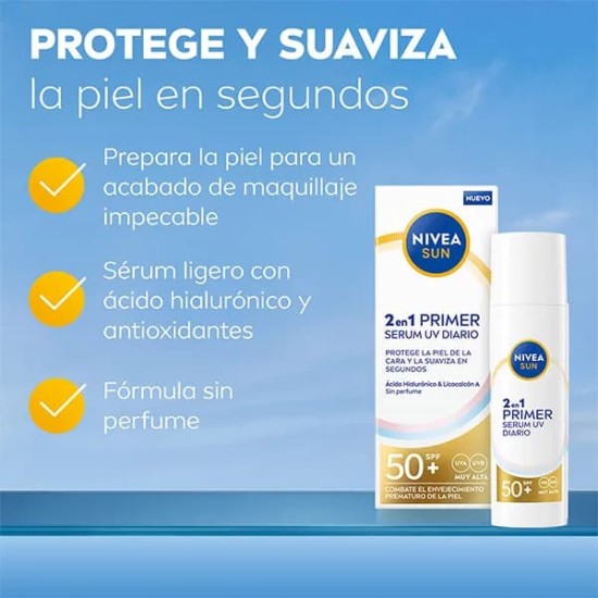 Nivea 2 en 1 Primer Serum Spf50+ 30Ml 2