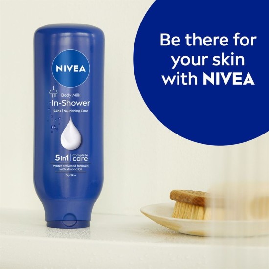 Body Milk Nivea Bajo La Ducha Nutritivo Piel Seca 400Ml 4