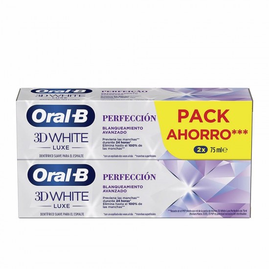 Dentífrico Oral-B 3D White Luxe Perfeccíon Duplo 2X75 Ml 0
