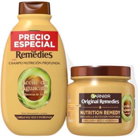 Original Remedies Aceite de Aguacate Pack Champú + Mascarilla 0