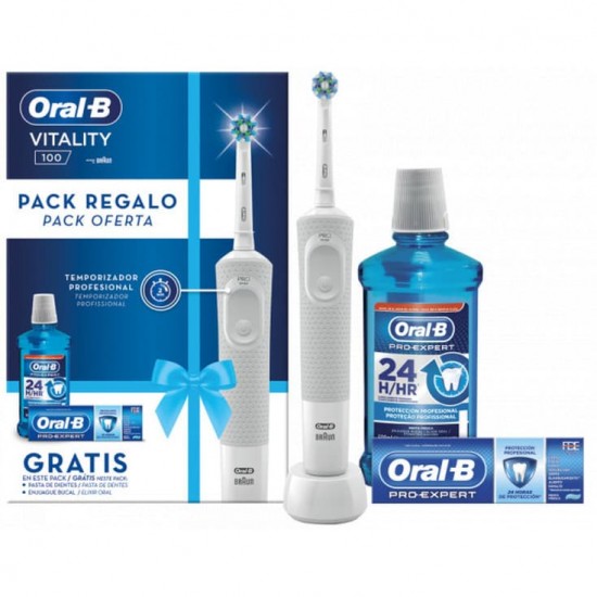 Oral-b Pack Regalo Cepillo vitality+pasta Pro-Expert 75+ enjuague 500 ml 0