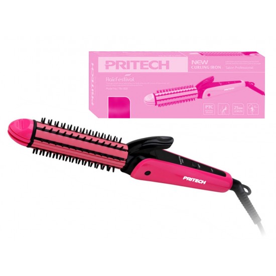 Rizador Y Alisador Del Pelo Pritech Curling Iron Rosa 0