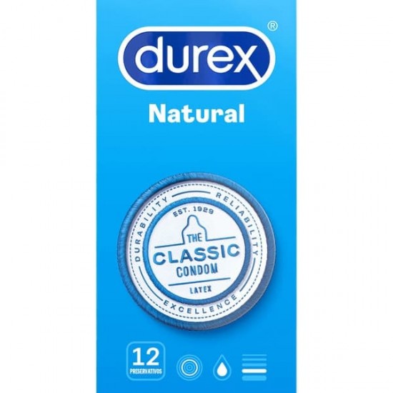 Preservativos Durex Natural Classic Condom Latex 12 Und 0