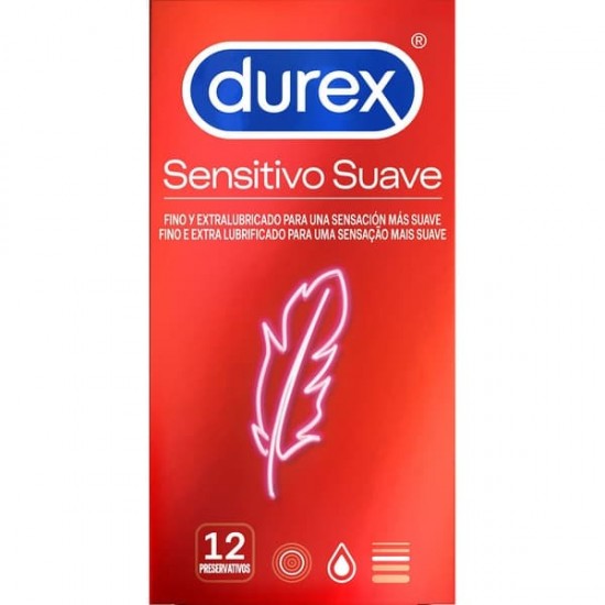 Preservativos Durex Sensitivo Suave Fino Y Extralubricado 12 Uni 0