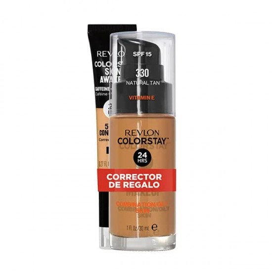 Revlon Colorstay Makeup Piel Mixta/Grasa +Regalo 330 Natural Tan 0