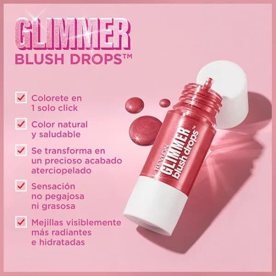Revlon Glimmer Blush Drops Pink It Over 1
