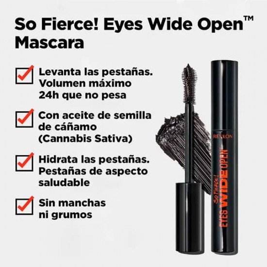 Revlon Máscara de Pestañas So Fierce Eyes Wide Open 1
