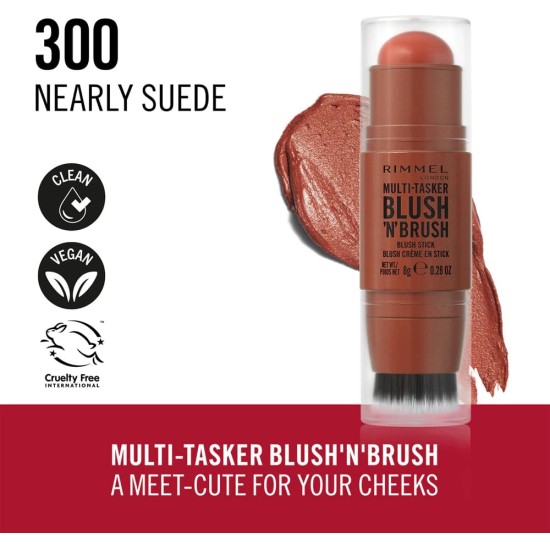 Rimmel Multi-Tasker Blush\'N\'brush 300 Nearly Suede 1