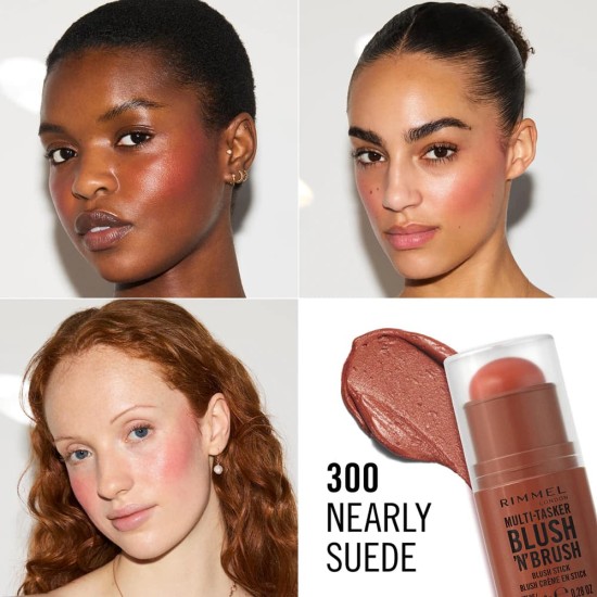 Rimmel Multi-Tasker Blush\'N\'brush 300 Nearly Suede 2