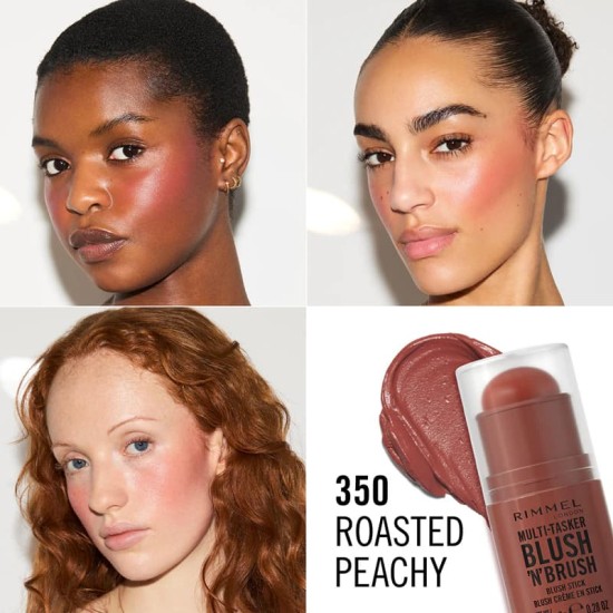 Rimmel Multi-Tasker Blush\'N\'brush 350 Roasted Peach 2