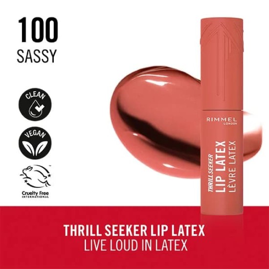 Rimmel London Thrill Seeker Lip Latex 100 Sassy 2