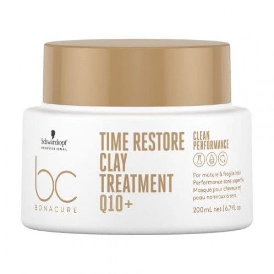 Schwarzkopf Vegan Care Bc Time Restore Q10+ Mascaarilla Cabello Maduro 200Ml 0