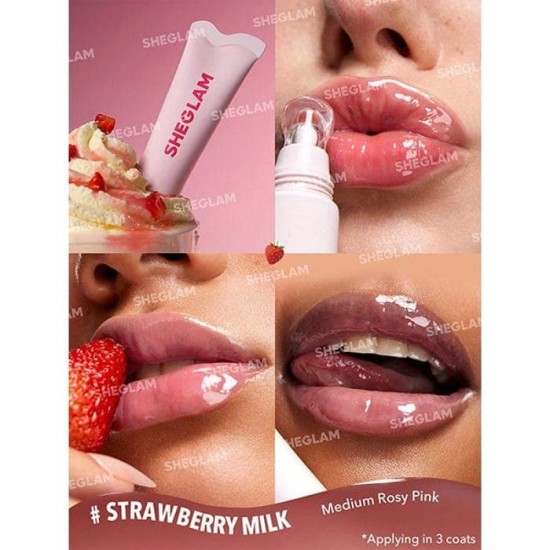 Sheglam Brillo de Labios Crystal Glaze Moisturizing Strawberry Milk 2
