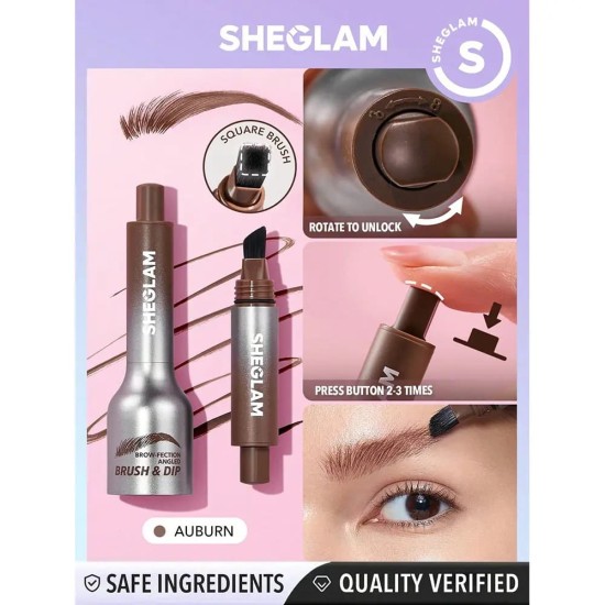 Sheglam Cejas Brown-Fection Pincel Líquido Auburn 1
