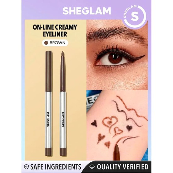 Sheglam Delineador de Ojos Cremoso On-Line Marrón 1