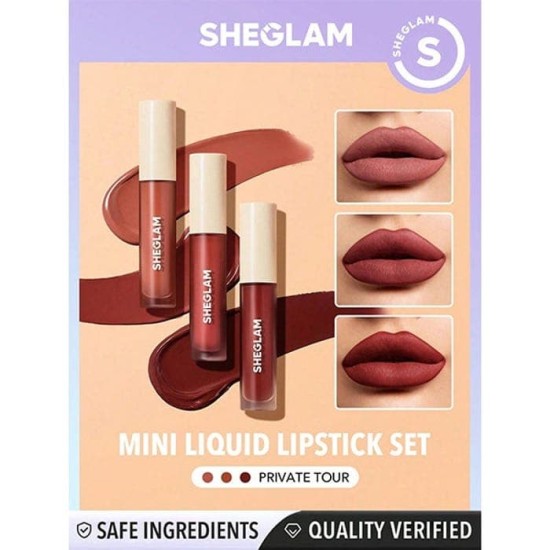 Sheglam Labial Líquido Matte Allure Set Private Tour 1