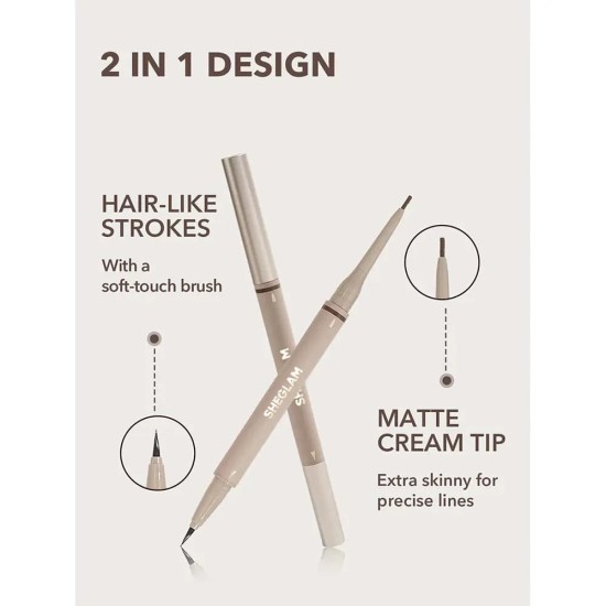 Sheglam Lápiz de Cejas 2en1 Brows On Demand Espresso 3