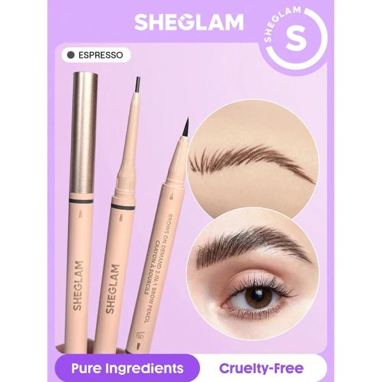 Sheglam Lápiz de Cejas 2en1 Brows On Demand Espresso 1