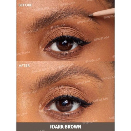 Sheglam Lápiz de Cejas Insta-Fill Marrón Oscuro 1