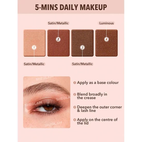Sheglam Paleta de Sombras Essential Square Serendipity 3