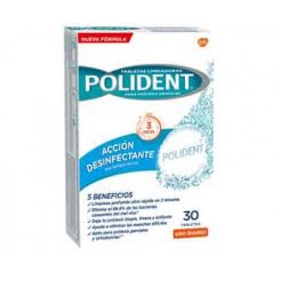 Tabletas Limpiadoras Polident 30 Unidades 0